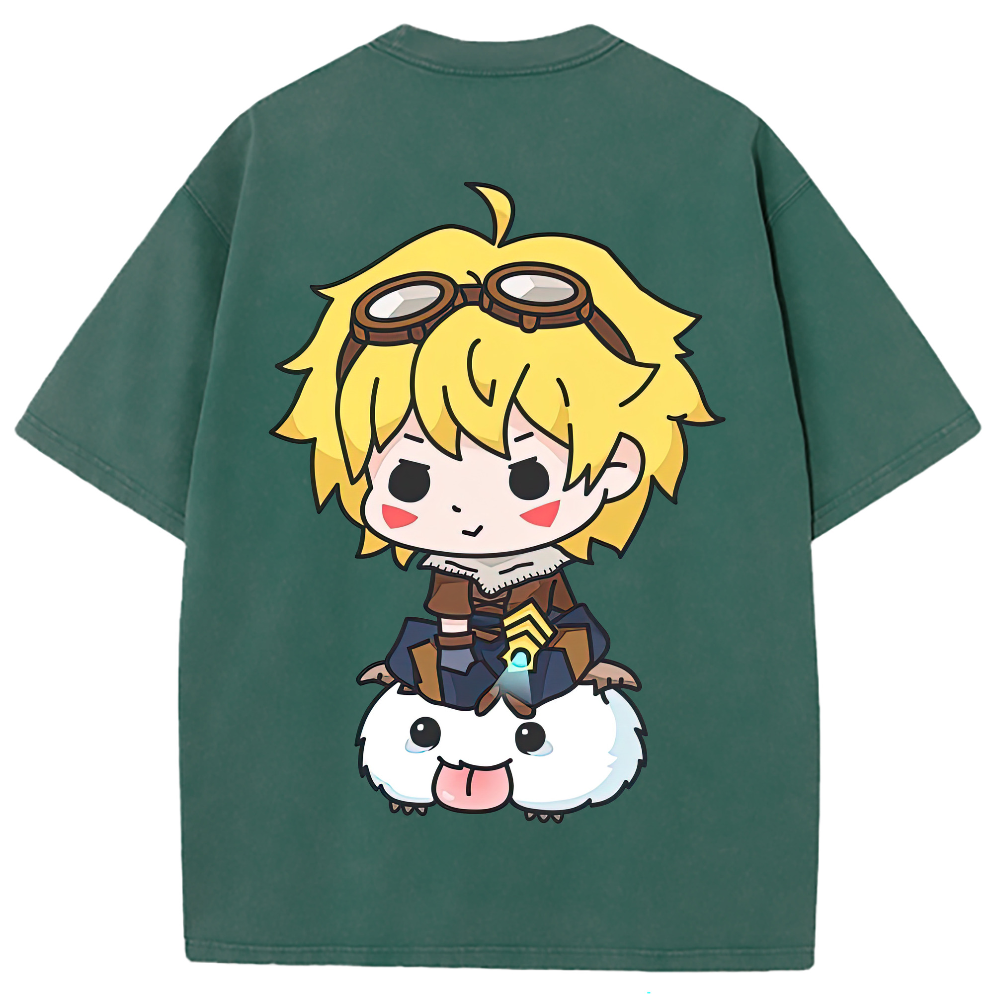 （画像用） リーグ・オブ・レジェンド League of Legends LOL 綿100% ヴィンテージ風 半袖Tシャツ（背面プリント）
